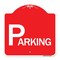 Signmission Designer Series Sign-Parking, Red & White Aluminum Architectural Sign, 18" x 18", RW-1818-24514 A-DES-RW-1818-24514 - alternate 1